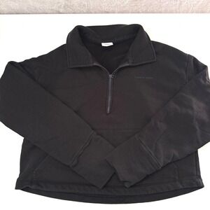 Outdoor Voices Sweater Sz Small Black Crop Half Zip Pullover Sweatshirt Lounge